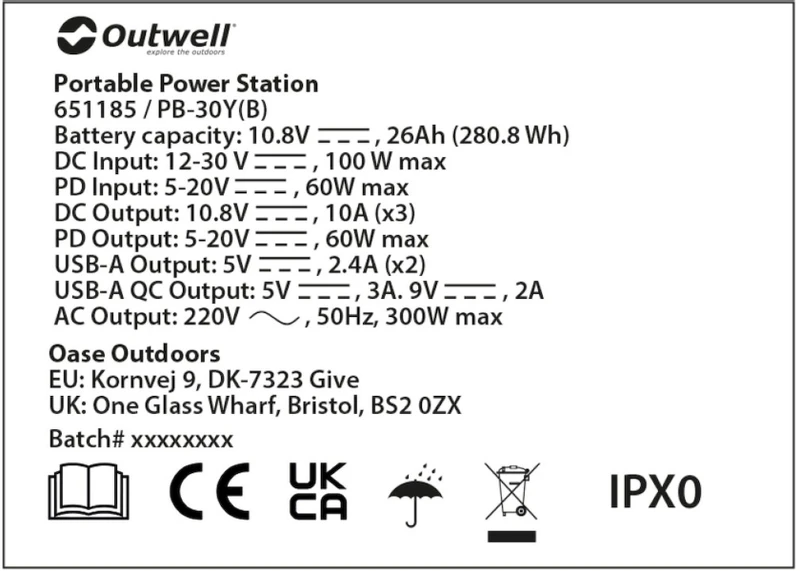 Outwell Akira 300 Power Station Draagbare Lithiumaccu 7 Outwell Akira 300 Power Station Draagbare Lithiumaccu - Afbeelding 5