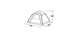 Easy Camp Comet 200 Koepeltent - 2 Personen -Buitenkampeerwinkel 120338 comet 200 drawing perspective2