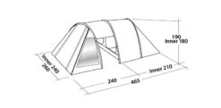 Easy Camp Galaxy 400 Gold Red Tunneltent - 4 Personen -Buitenkampeerwinkel 120355 galaxy 400 gold red drawing perspective2