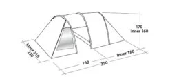 Easy Camp Galaxy 300 Rustic Green Tunneltent - 3 Personen -Buitenkampeerwinkel 120390 galaxy 300 rustic green drawing perspective2