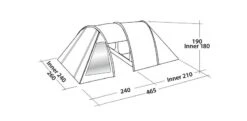 Easy Camp Galaxy 400 Rustic Green Tunneltent - 4 Personen 17 Easy Camp Galaxy 400 Rustic Green Tunneltent - 4 Personen -Buitenkampeerwinkel 120391 galaxy 400 rustic green drawing perspective2