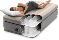 Intex Prime Comfort Luchtbed - Eenpersoons - Ingebouwde Elektrische Pomp -Buitenkampeerwinkel 1320 1900 64162 inuse 2023 300