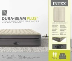 Intex Prime Comfort Luchtbed - Queensize - Ingebouwde Elektrische Pomp -Buitenkampeerwinkel 1621 1900 64164nd pkg 2023 300