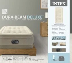 Intex Ultra Plush Luchtbed - Eenpersoons - Ingebouwde Elektrische Pomp -Buitenkampeerwinkel 1663 1900 64426nd pkg 2023 300
