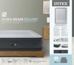 Intex Comfort Plush Hoog Luchtbed - Queensize - Ingebouwde Elektrische Pomp -Buitenkampeerwinkel 1689 1900 64414nd pkg 2023 300