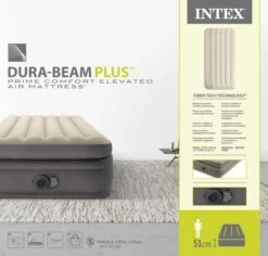 Intex Prime Comfort Luchtbed - Eenpersoons - Ingebouwde Elektrische Pomp -Buitenkampeerwinkel 1811 1900 64162nd pkg 2023 300