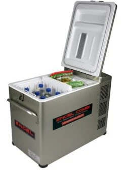 Engel MD45F-CD-P Dual-zone Compressor Koelbox - 40 Liter -Buitenkampeerwinkel 1900 1377 md45fcdp deckel offen freezer klein