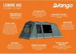 Vango Lismore 450 Tunneltent - 4 Persoons - Groen 24 Vango Lismore 450 Tunneltent - 4 Persoons - Groen -Buitenkampeerwinkel 1900 1783 lismore 450 package 3