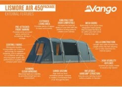 Vango Lismore Air 450 Opblaasbare Tunneltent - 4 Persoons - Groen -Buitenkampeerwinkel 1900 1783 lismore air 450 package 3