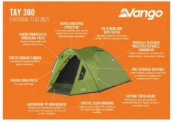 Vango Tay 300 Koepeltent - 3 Persoons - Groen -Buitenkampeerwinkel 1900 1783 tay 300 3