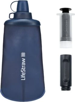 Lifestraw Peak Opvouwbare Waterfilter Fles - 650 Ml - Blauw -Buitenkampeerwinkel 1900 1900 00104066 04