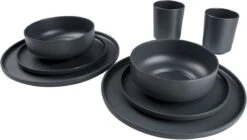 Bo-Camp Patom Melamine Serviesset - 16-delig - Antraciet -Buitenkampeerwinkel 679 1200 6181462 02