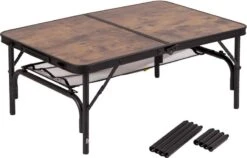 Bo-Camp Industrial Decatur 90 X 60 Campingtafel - Zwart/houtlook -Buitenkampeerwinkel 900 1186 1404200 03