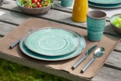 Bo-Camp Halo Melamine Serviesset - 12-delig - Aqua -Buitenkampeerwinkel 900 1350 6181392 06