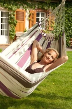 La Siesta Caribena 1 Persoons Hangmat - Purple 9 La Siesta Caribena 1 Persoons Hangmat - Purple -Buitenkampeerwinkel 900 600 cih14 7 caribe a purple cotton single classic hammock image 05