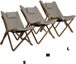 Bo-Camp Urban Outdoor Bloomsbury Vlinderstoel - Beige - M -Buitenkampeerwinkel bo camp bloomsburry relaxstoel m beige 3 1