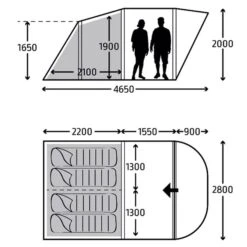 Kampa Brean 4 Air Opblaasbare Tunneltent - 4 Persoons -Buitenkampeerwinkel brean4air