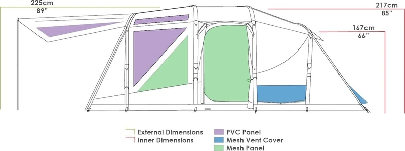 Zempire Aero TL Pro Opblaasbare Tent - 5 Persoons 19 Zempire Aero TL Pro Opblaasbare Tent - 5 Persoons - Afbeelding 17