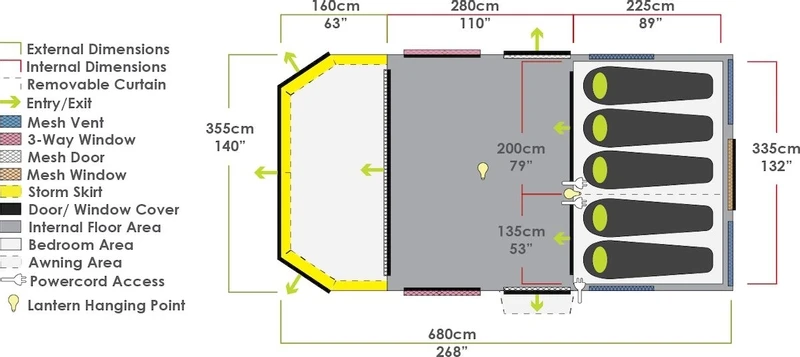 Zempire Aero TL Pro Opblaasbare Tent - 5 Persoons 21 Zempire Aero TL Pro Opblaasbare Tent - 5 Persoons - Afbeelding 19