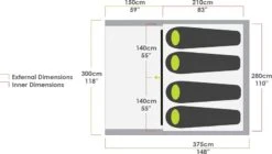 Zempire Evo TS Opblaasbare Tent - 4 Persoons -Buitenkampeerwinkel zempire evo ts opblaasbare tent 7